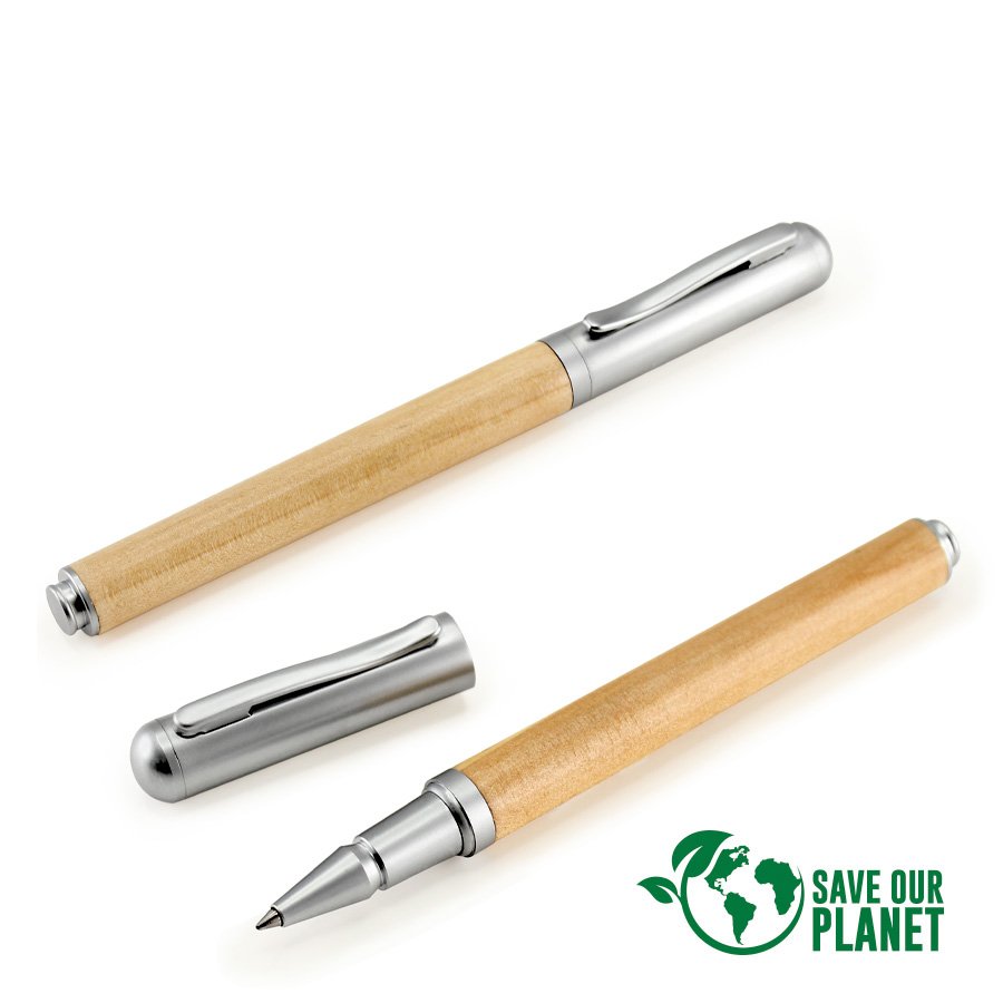 B40-SOP.jpg Roller Pen Bamboo y Metal - Imagen 1