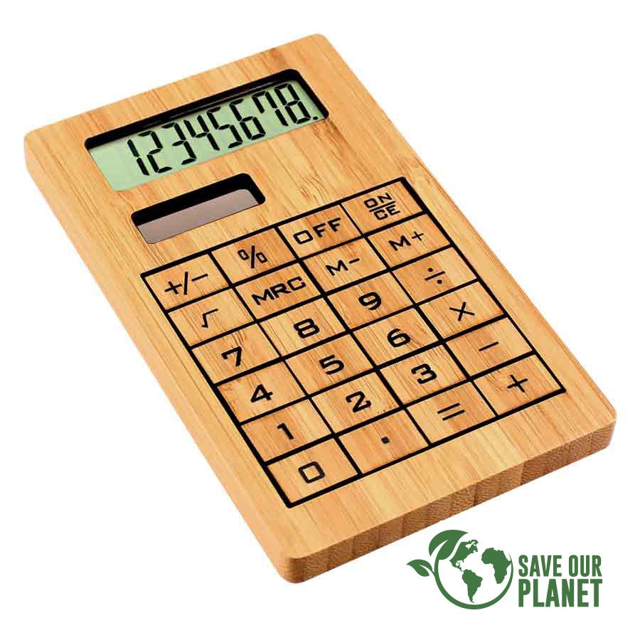 B54-SOP.jpg Calculadora Solar de Bamboo - Imagen 1