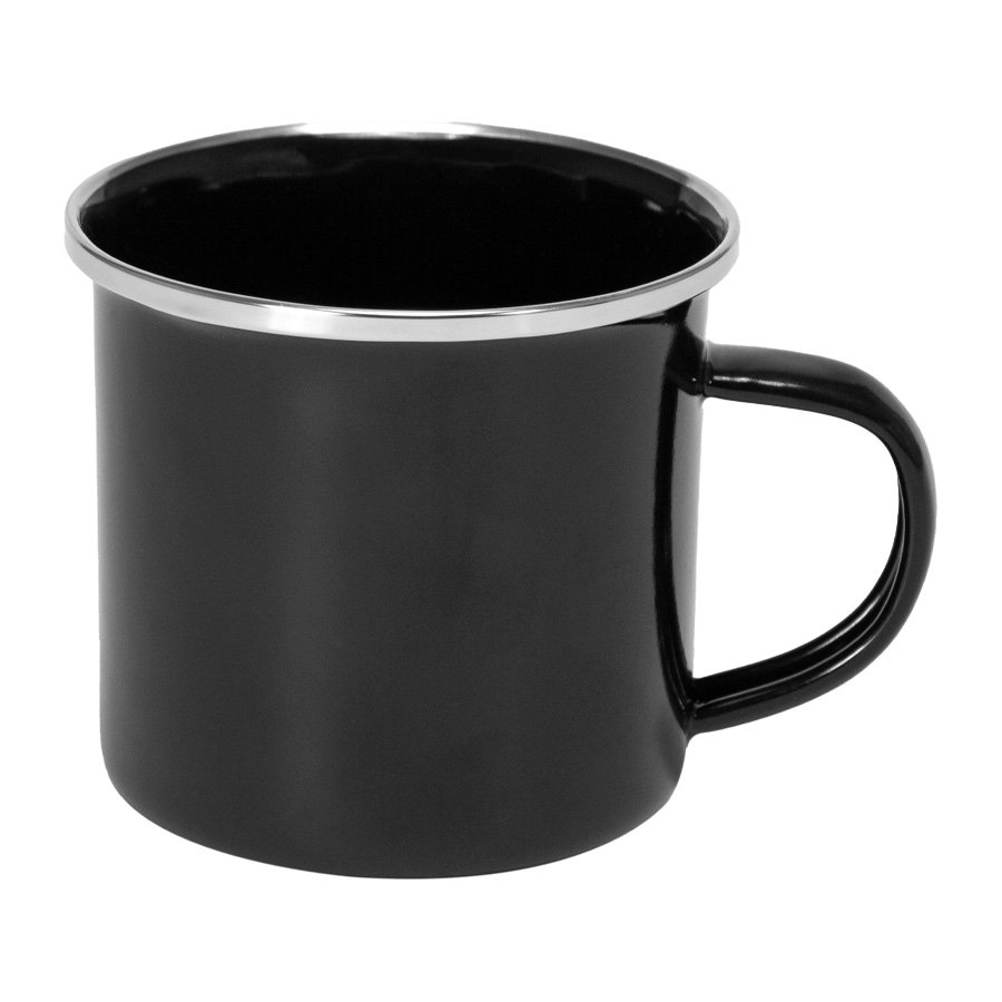 M46-01.jpg Tazón Enlozado Negro 350ml - Imagen 1