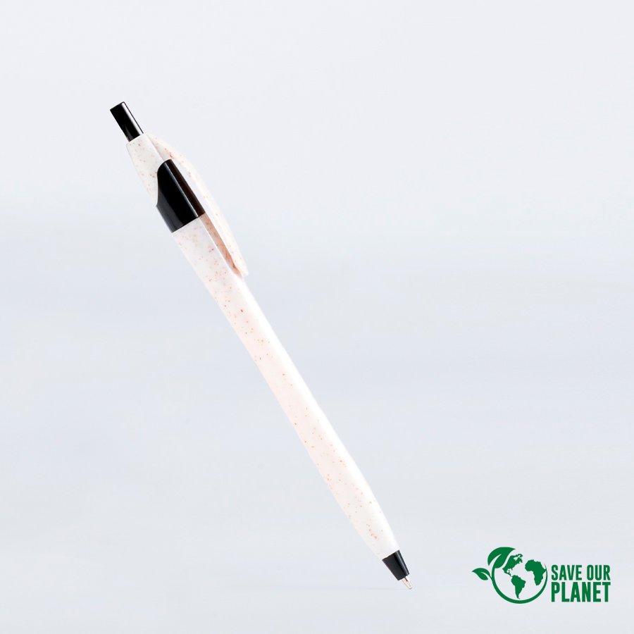 A68-0001 Bolígrafo de Fibra de Trigo "ELEMENT" con tinta azul - Imagen 1