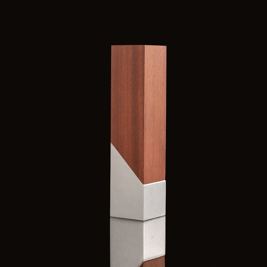 A92.PP Bloque Trofeo de Acero y Madera "LUKAS" - Imagen 1