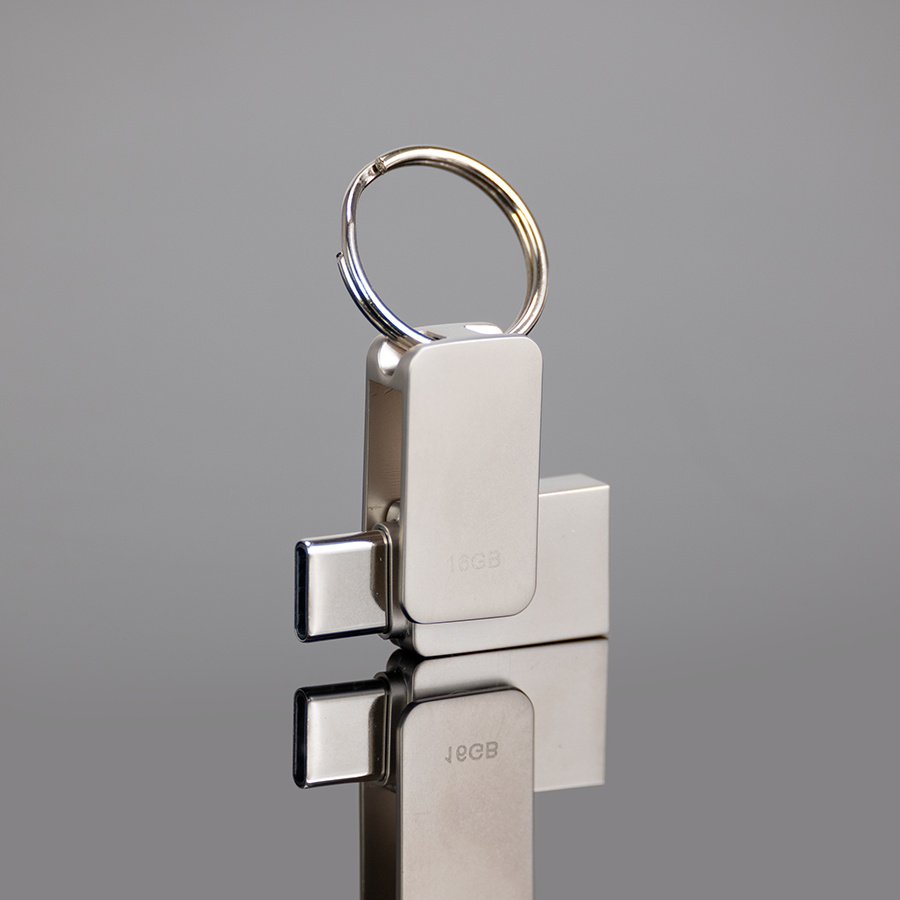U21-000 USB 3.0 Mini-Pendrive "Giro" de Acero inoxidable 16GB - Imagen 1